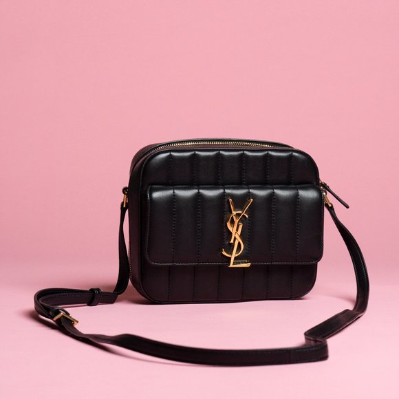 VICKY CAMERA BAG IN QUILTED GRAIN DE POUDRE EMBOSS - Picture 3 of 3